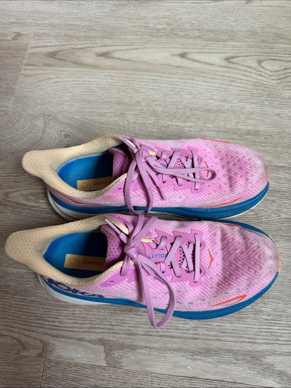 Hoka Pink Clifton 9 Running Shoes